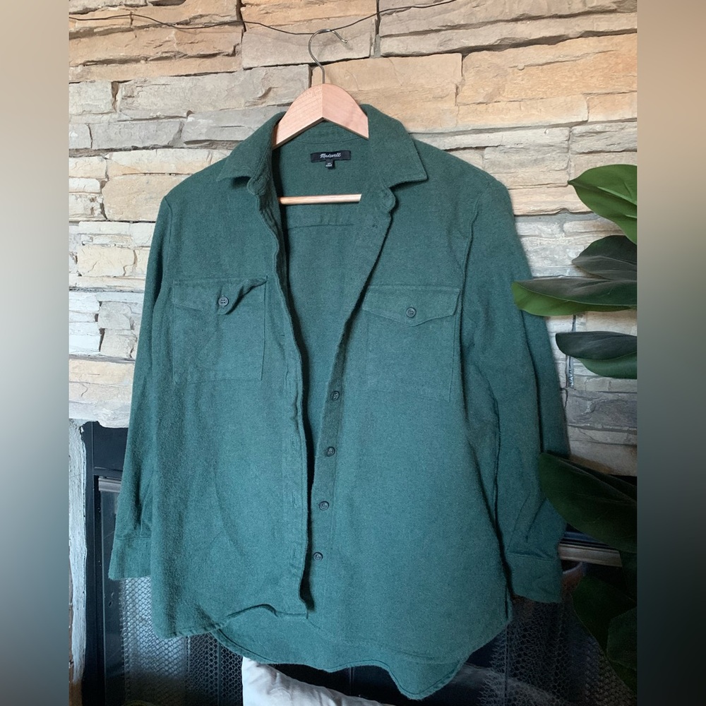 Madewell Soft Green button up